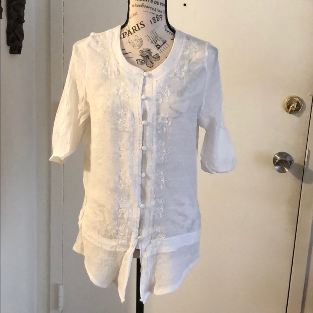 White classic blouse